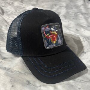 Black and Blue Graphic Trucker Hat
